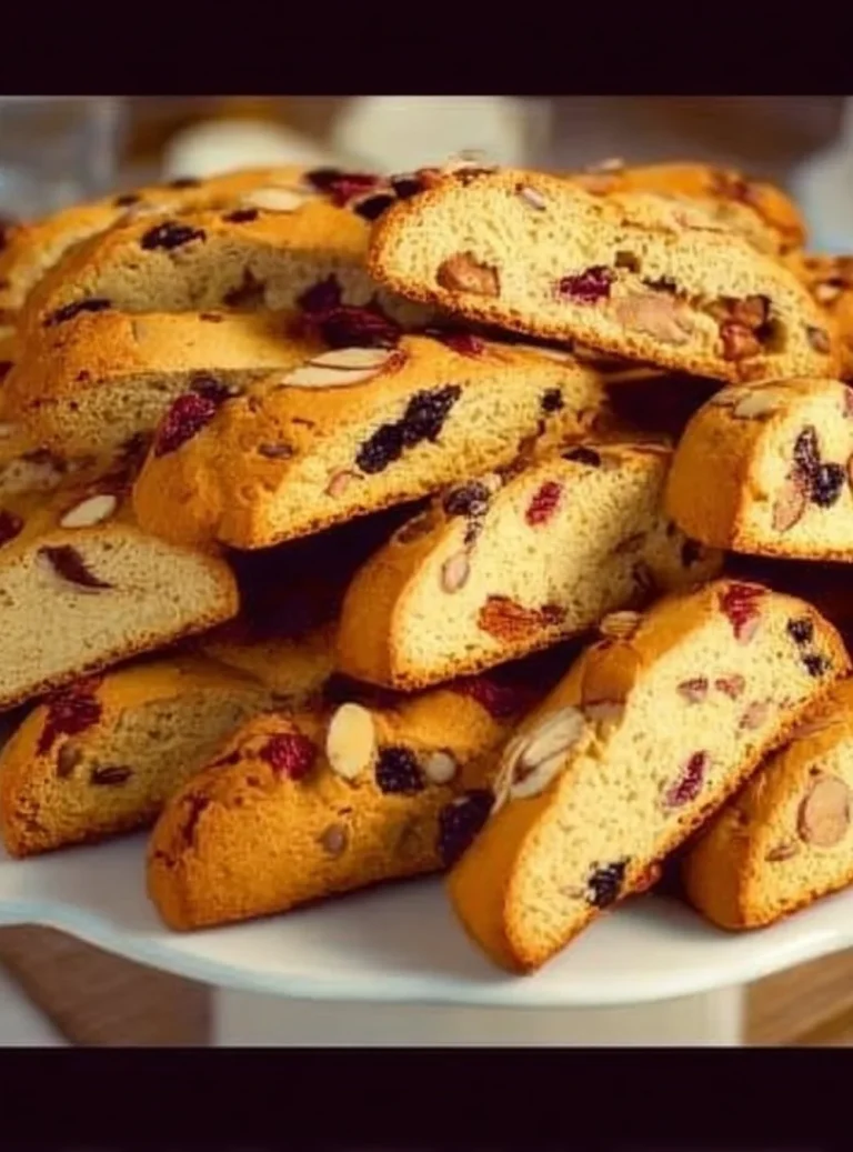 Biscotti italiani recién horneados en un plato, listos para disfrutar